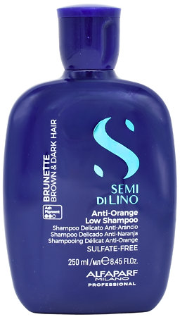 Alfaparf Milano Semi Di Lino Brunete Low Shampoo šampón pre hnedé vlasy proti oranžovým tónom