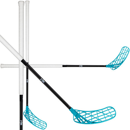 Zone floorball AIR SUPERLIGHT 27 THIN black/turq Florbalová palica