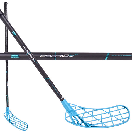 Zone floorball AIR/ONE HYBRID AL27 OVAL raw/blue Florbalová hůl