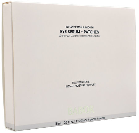 Babor Skinovage Moisturizing Instant Fresh & Smooth Eye Serum + Patches Set aus Augenserum und Silikon-Augenpads