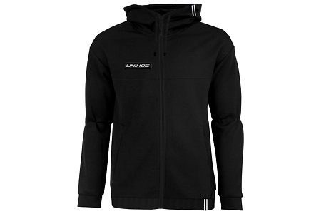 Unihoc Hood Zip LEGACY black Mikina