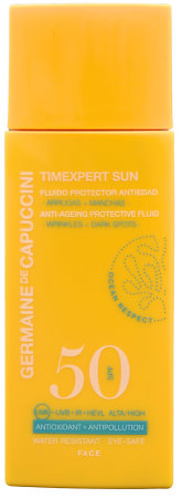 Germaine de Capuccini Fluido Protector Antiedad SPF50 sunscreen with anti-ageing effect and SPF 50