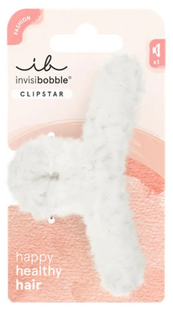 Invisibobble Clipstar M Cozy Fluff plyšový skřipec do vlasů