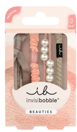 Invisibobble Beauties Powdery Pearl sada elegantných gumičiek s perlami