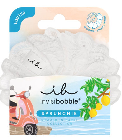Invisibobble Sprunchie Blanco Bliss Elegantes weißes Spitzenhaargummi