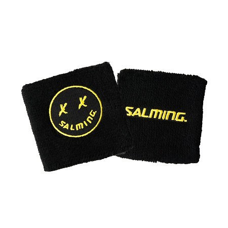 Salming Wristband Short 2-pack ICON Black/Yellow Armbänder
