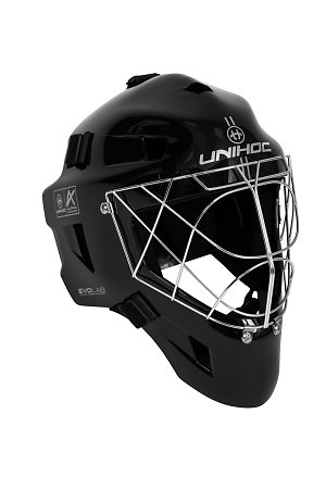 Unihoc Goalie Mask ALPHA PRIME EVOLAB black/silver Brankářská maska