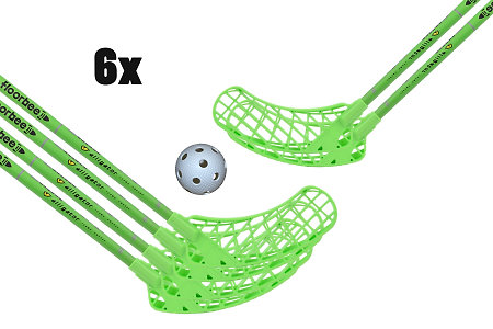 FLOORBEE 6x Alligator Teams Energy 32 + Balls Florbalová sada