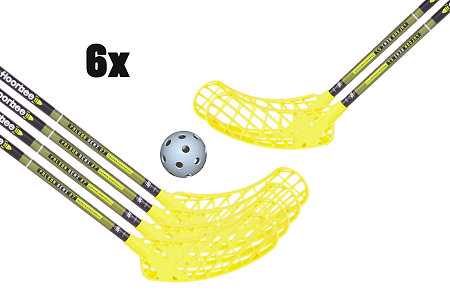 FLOORBEE 6x Falcon SEMI 27 Carbon Composite + Balls Florbalová sada
