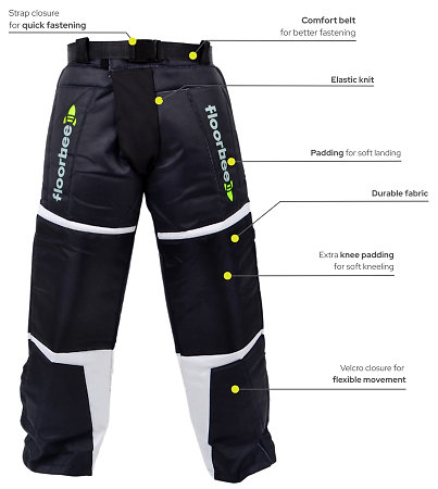 FLOORBEE Goalie Armor Pants 3.0 - black/white Florbalové brankářské kalhoty