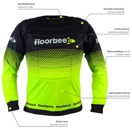 FLOORBEE Goalie Armor Jersey 3.0 black/yellow Florbalový brankářský dres