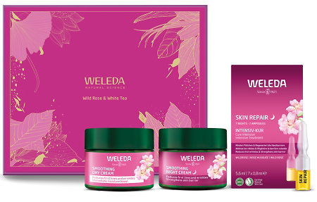 Weleda Wild Rose Set Umfassendes aufhellendes Pflegeset für strahlende Haut