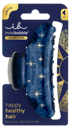 Invisibobble Eclipse Clipstar L Nightfall large hair claw in a deep, dark shade