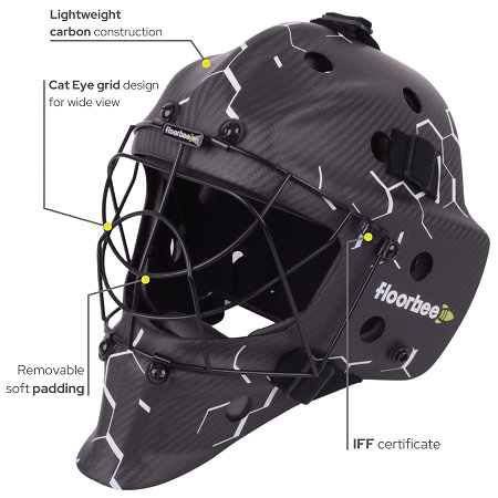 FLOORBEE SkyCarbon UltraLight IFF Goalie mask