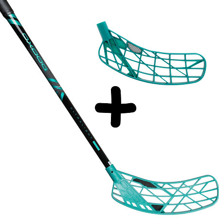 Oxdog ULTRALIGHT HES 27 TQ ROUND MBC2 + HIGHLIGHT CARBON MBC Set florbalky s čepeľou