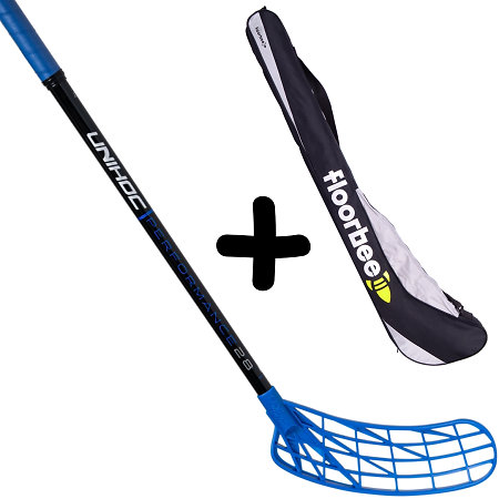 Unihoc UNILITE PERFORMANCE FL 28 blue + Stickbag Set florbalky s vakom