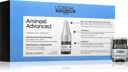 L'Oréal Professionnel Aminexil  Advanced Ampoules kúra pre rast vlasov a posilnenie od korienkov