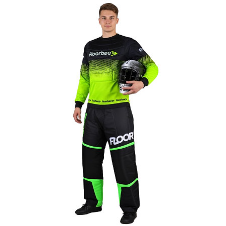 FLOORBEE Goalie Armor set 3.0 black/yellow with HELMET SMU Brankářský set s přilbou