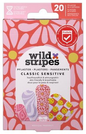 Wild Stripes Classic Sensitive Classic Sensitive Pastel Fun stylové voděodolné náplasti