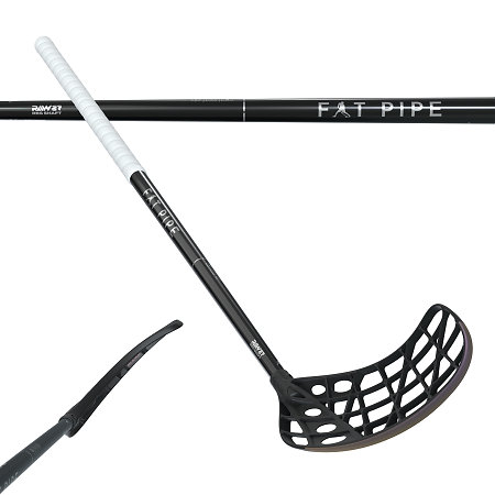 Fat Pipe Raw 27 CTRL slicks coal black Floorball schläger