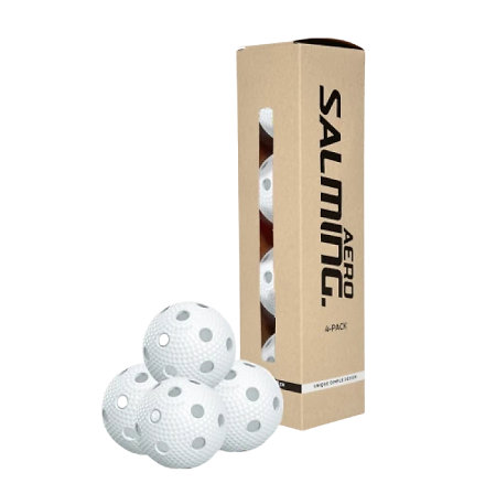 Salming Aero 4-pack White Sada florbalových míčků