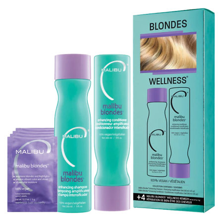 Malibu C Blondes Wellness Collection Kit Complete care for radiant blonde tones