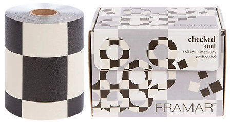 Framar Checked Out Embossed Foil Roll šachovnicová embosovaná fólie v roli