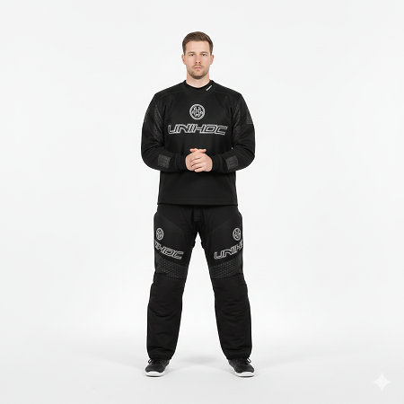 Unihoc INFERNO all black Florbalový brankářský set