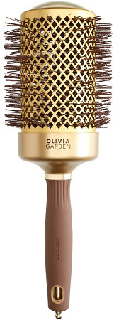Olivia Garden Expert Blowout Speed Round Brush Gold & Brown