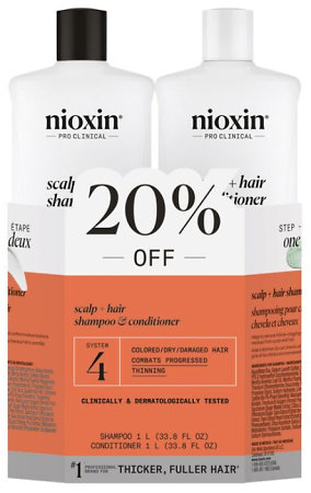 Nioxin System 4 Cleanser & Scalp Therapy Liter Duo