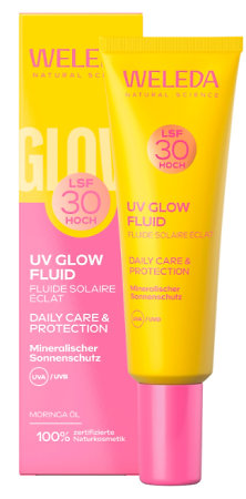 Weleda UV Glow Fluid SPF 30 mineralisches Sonnenschutz-Fluid für strahlende Haut