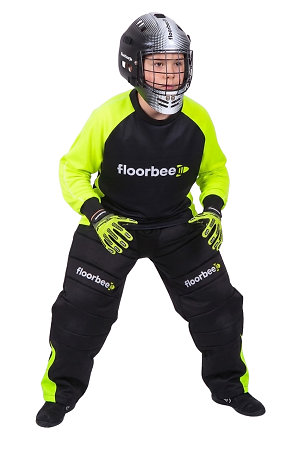FLOORBEE Padded Landing set 3.0 Black/Reflex yellow with HELMET Brankársky set s prilbou