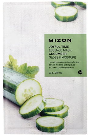 MIZON Joyful Time Essence Mask Cucumber jednorazová osviežujúca maska s extraktom uhorky