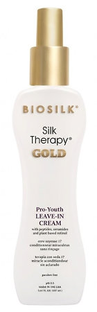 BioSilk Silk Teherapy Gold Pro-Youth Leave-In Cream omlazující bezoplachový krém pro sílu vlasů