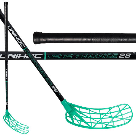 Unihoc EVOLITE PERFORMANCE FL 28 turq Florbalová hůl