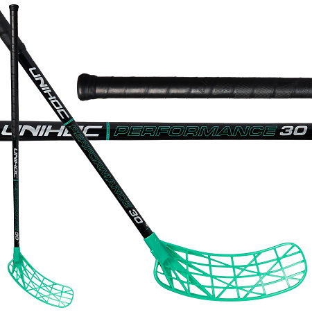 Unihoc EVOLITE PERFORMANCE SLIM FL 30 turq Florbalová hůl