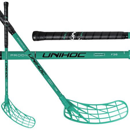 Unihoc UNILITE PRODIGY FL 36 JR turq/black Florbalová hůl
