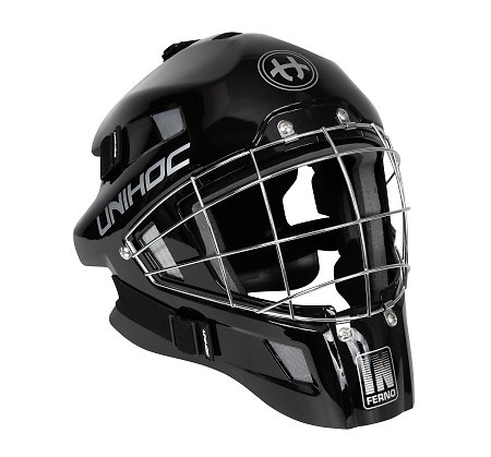 Unihoc Goalie Mask INFERNO 44 black/silver Goalie mask
