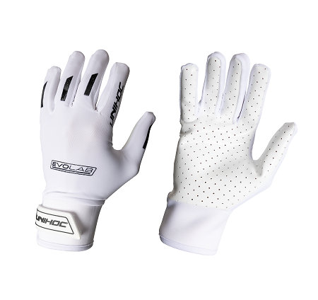 Unihoc Goalie gloves EVOLAB silicone white Florbalové brankářské rukavice