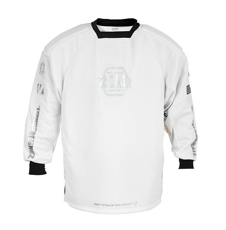Zone floorball Goalie sweater UPGRADE PRO4 SW white/silver Brankářský dres