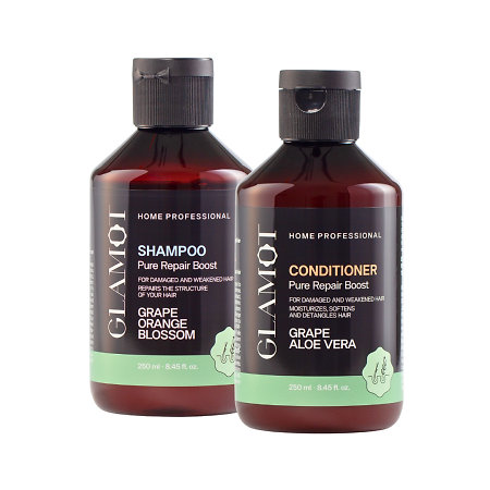 Glamot Pure Repair Boost Combo šampón a kondicionér pre poškodené vlasy