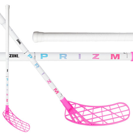 Zone floorball AIR/ONE PRIZM JR 35 white/pink Florbalová hůl