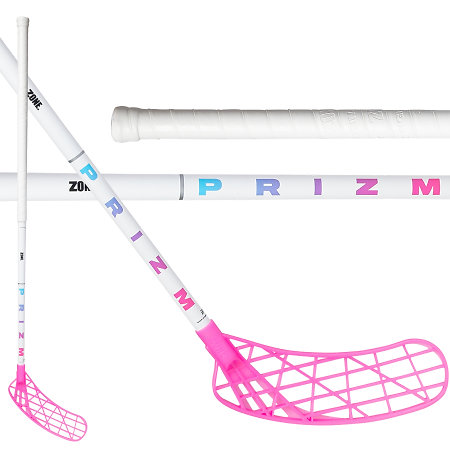 Zone floorball AIR/ONE PRIZM 29 white/pink Florbalová hůl