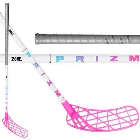 Zone floorball AIR/ONE PRIZM 29 OVAL white/pink Florbalová hůl