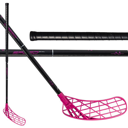 Zone floorball AIR/ONE SPEED 27 OVAL raw/magenta Florbalová hůl