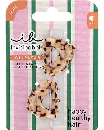 Invisibobble Clipstar XS All Stars Golden Caddie dvojice malých skřipců v jantarovém designu
