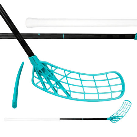 Salming Q-Series Carbon Pro 2.0 Icon Trident TX 27 Black / Laguna Blue Floorball stick