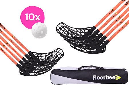 FLOORBEE Tiger Teams Energy 32 + Toolbag + Balls Floorball set