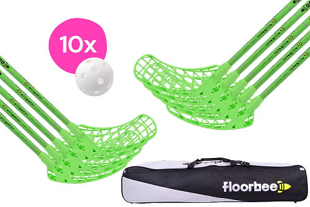 FLOORBEE Alligator Teams Energy 32 + Toolbag + Balls Floorball set