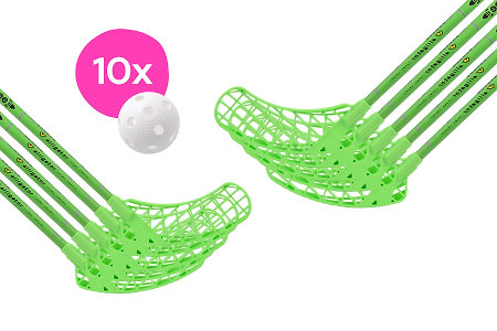 FLOORBEE 10x Alligator Teams Energy 32 + Balls Florbalová sada